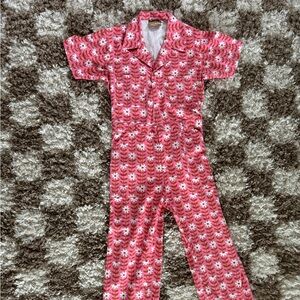 Pink Daisy Chain Big Bud Press Jumpsuit